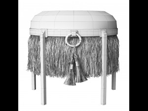Stool Horse Hair 3D 모델