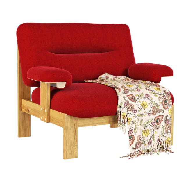 Armchair Horton 3D 模型 .c4d .max .obj .3ds .fbx .stl .blend 