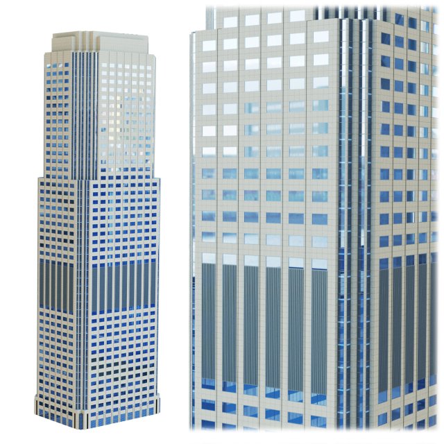Building 50 Fremont St San Francisco Model 3D .c4d .max .obj .3ds .fbx .stl .blend 