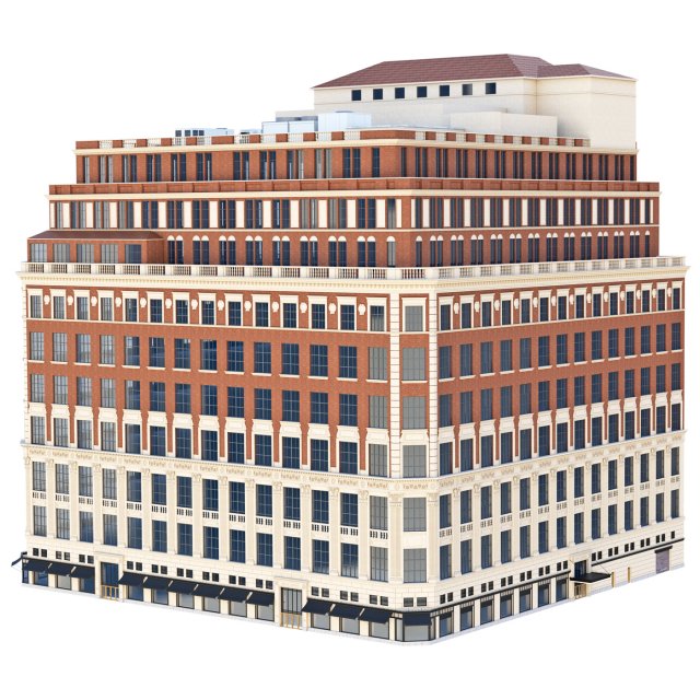 Saks 5th Ave New York building 3D Model .c4d .max .obj .3ds .fbx .stl .blend 