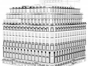 Saks 5th Ave New York building 3D Model