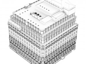 Saks 5th Ave New York building 3D Model