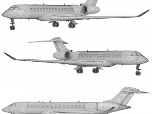 Bombardier Global 8000 aircraft Model 3D