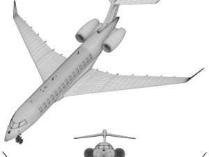 Bombardier Global 8000 aircraft Model 3D