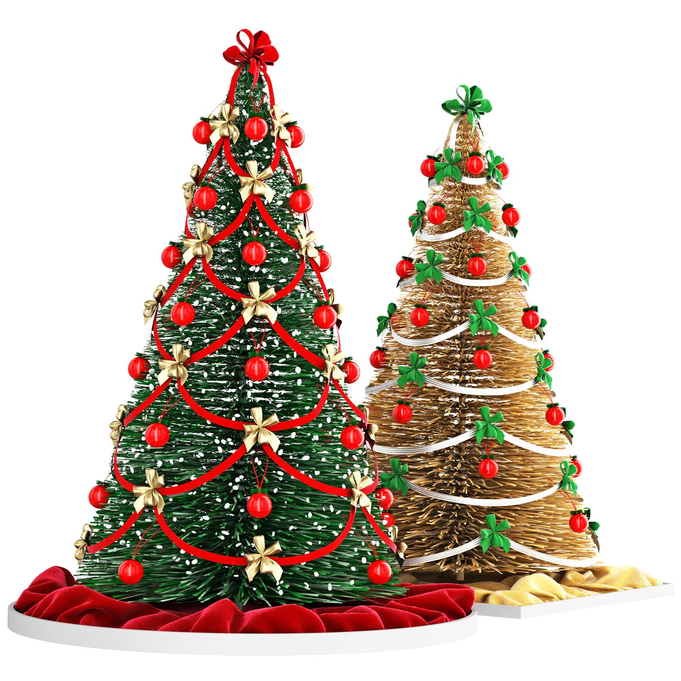 Christmas tree 3D Model .c4d .max .obj .3ds .fbx .stl .blend 