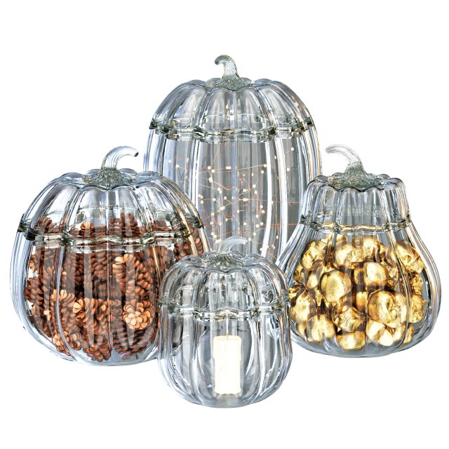 Glass pumpkins Modèle 3D .c4d .max .obj .3ds .fbx .stl .blend 