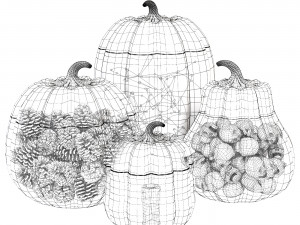 Glass pumpkins Modèle 3D