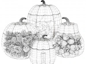 ガラスのカボチャ 3Dモデル