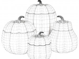 Glass pumpkins Modèle 3D