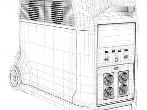 Charging station EcoFlow Delta Pro Modelo 3D