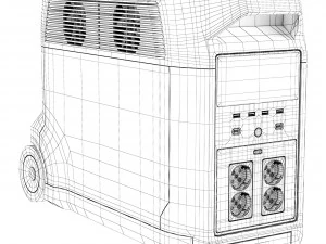 Charging station EcoFlow Delta Pro 3D Model