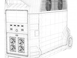 Charging station EcoFlow Delta Pro 3D Model