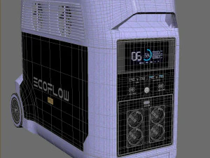 Charging station EcoFlow Delta Pro 3D Model