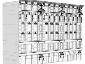 Building facade 285 West Broadway NY 3Dモデル