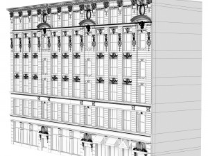 Building facade 285 West Broadway NY 3Dモデル