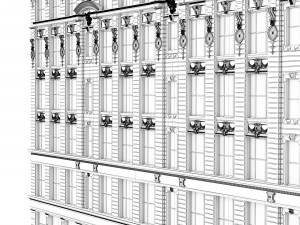 Building facade 285 West Broadway NY 3Dモデル