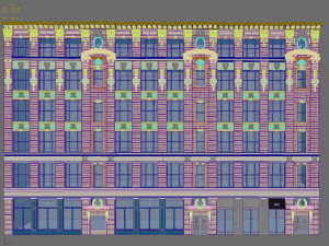 Building facade 285 West Broadway NY 3Dモデル