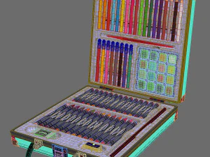 Artists Suitcase Gift Set 3D Model