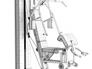 Unica Technogym exercise machine 3D Model