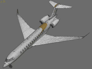 Bombardier Global 7500 aircraft 3D Model