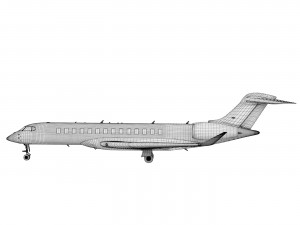 Bombardier Global 7500 aircraft 3D Modell