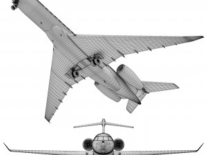 Bombardier Global 7500 aircraft 3D Modell