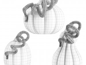 Glass pumpkins 3D Model