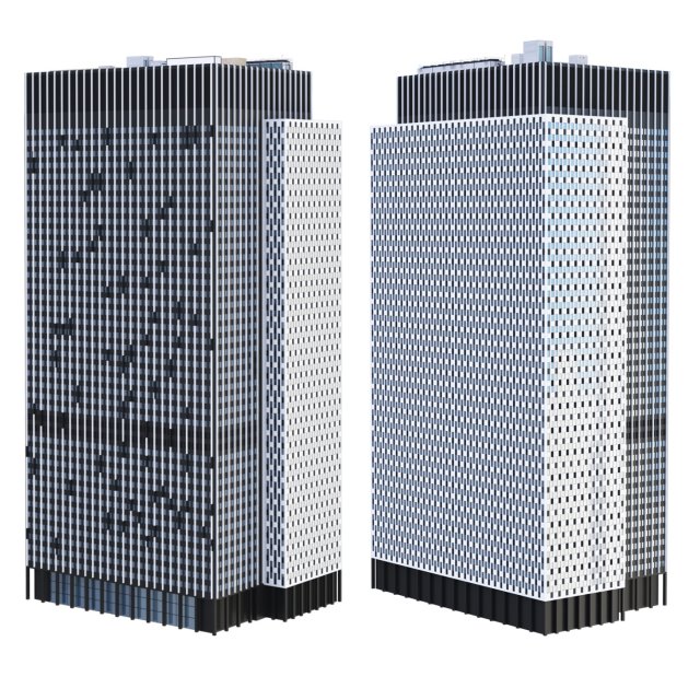 Building 100 Worth St New York Modello 3D .c4d .max .obj .3ds .fbx .stl .blend 
