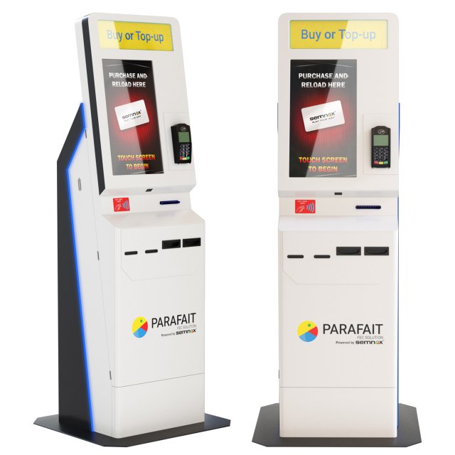 Self-service kiosk Parafait Modèle 3D .c4d .max .obj .3ds .fbx .stl .blend 