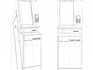 Self-service kiosk Parafait Modèle 3D