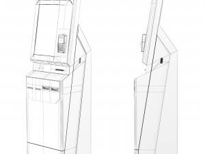 Self-service kiosk Parafait Modèle 3D