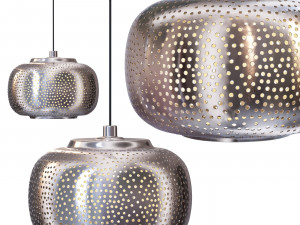 Pepper 1 Light Round Pendant Light Modello 3D
