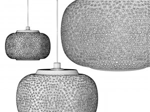 Pepper 1 Light Round Pendant Light Model 3D