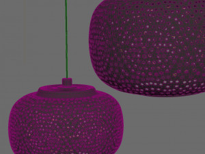 Pepper 1 Light Round Pendant Light Model 3D