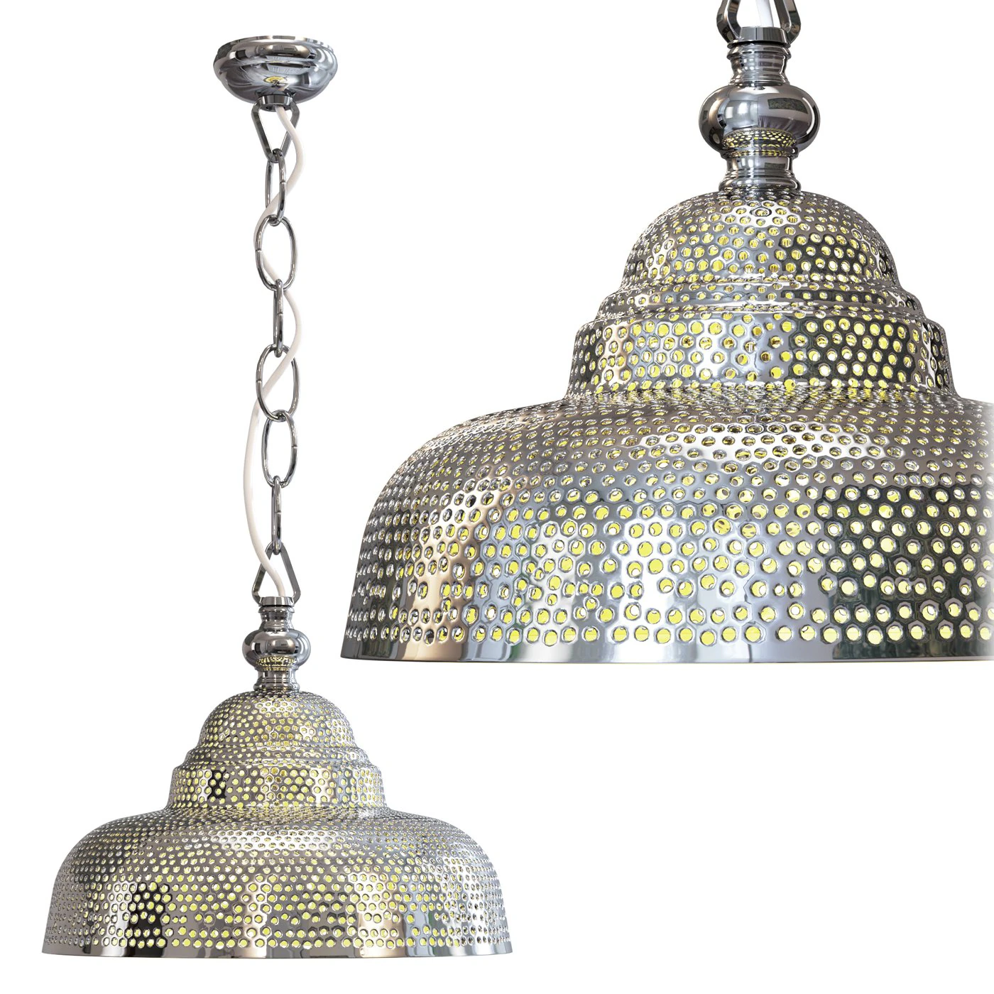 Lowell by Currey Company Pendant Light 3D Model .c4d .max .obj .3ds .fbx .stl .blend 