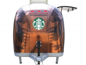 Starbucks Coffee trailer Dubai 3D Model