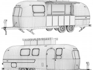 Starbucks Coffee trailer Dubai 3D Model