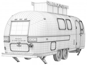 Starbucks Coffee trailer Dubai 3D Model