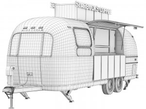 Starbucks Coffee trailer Dubai 3D Model