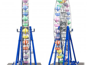 Ferris Wheel Kissimmee Old Town 3D Model
