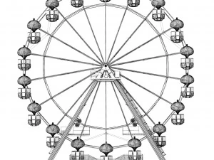 Ferris Wheel Kissimmee Old Town 3D Model