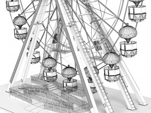 Ferris Wheel Kissimmee Old Town 3D Model