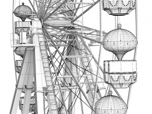 Ferris Wheel Kissimmee Old Town 3D Model