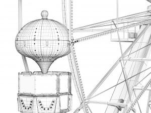 Ferris Wheel Kissimmee Old Town 3D Model