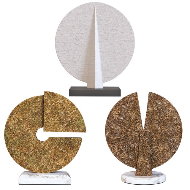 Decor Brass Disc CurreyCo 3D Модель .c4d .max .obj .3ds .fbx .stl .blend 