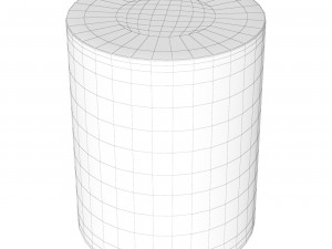 Colonial inlay barrel side table stool 3D 모델
