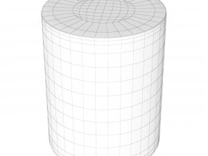 Colonial inlay barrel side table stool 3D Model