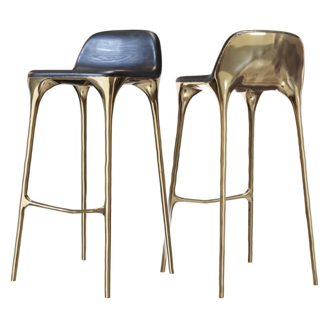 Bar Stool Valentin Loellmann 3D Model .c4d .max .obj .3ds .fbx .stl .blend 