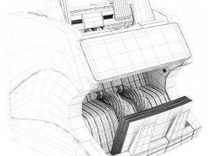 Banknote counter Docash 3200 HD 3D Model