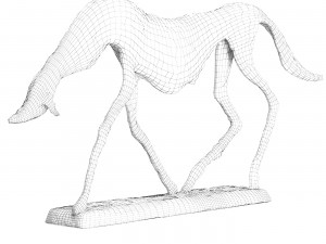 Dog of the Moon sculpture 3D Model